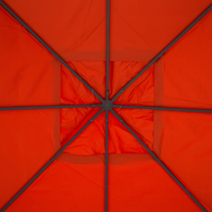  Acoperis de Schimb pentru Foisor 3x3m din Poliester Impermeabil Anti-UV, Portocaliu [8]