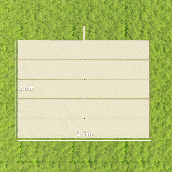  Acoperis de schimb pentru pergola sau foisor de gradina 3x4 m din poliester, crem [3]
