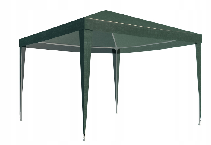 Acoperis inlocuire pavilion 300x300 cm, PE 100g/m2 impermeabil, prindere velcro, verde [3]