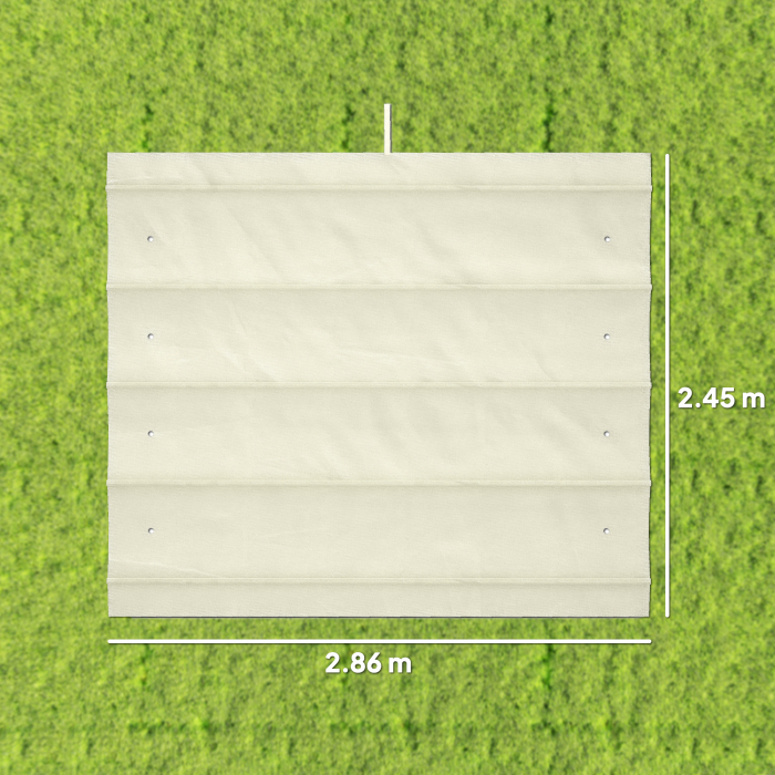  Acoperis Pergola, Acoperire Retractabila pentru Umbra, Protectie UV30+, Crem [3]