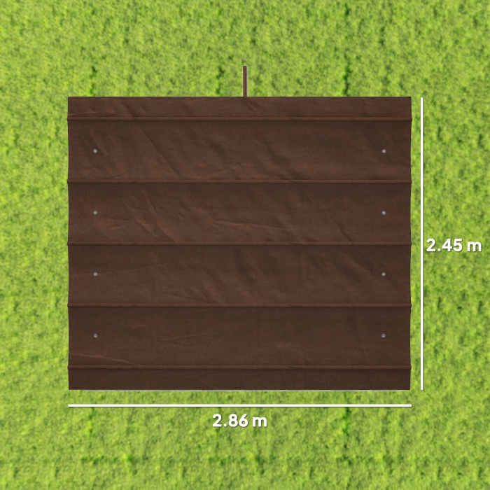  Acoperis Pergola, Copertina Retractabila pentru Pergola de 3 x 2.15m, Protectie UV30+, Gri inchis [3]