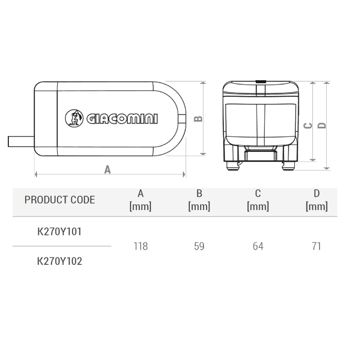 Actuator electric On/Off Giacomini K270Y101, 230V, 90C, 10 Nm, IP54 [3]