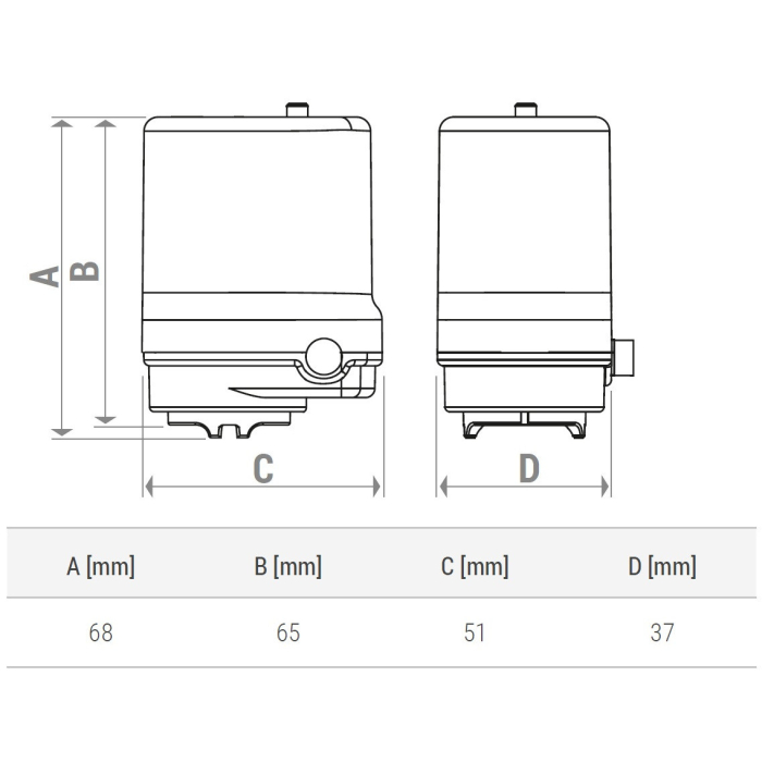 Actuator termo-electric Giacomini R478X221, 230V, normal deschis, 2 fire, IP40 [4]