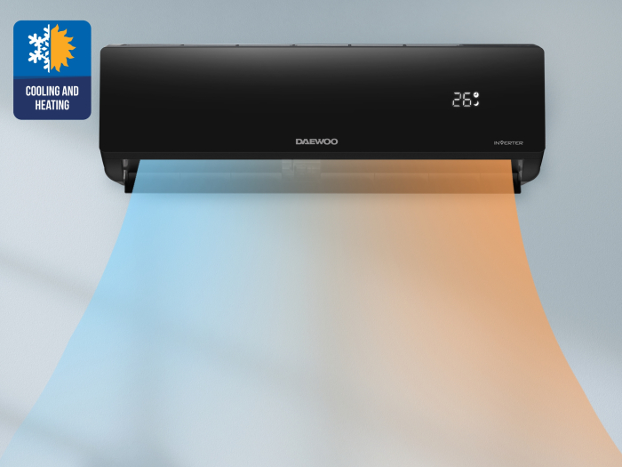 Aer conditionat Daewoo DAC-09CHSDB-NK, 9000 Btu, 2600 W, 2610 W, 6.5 kg, 22 kg, 1 unitati interioare, negru [9]