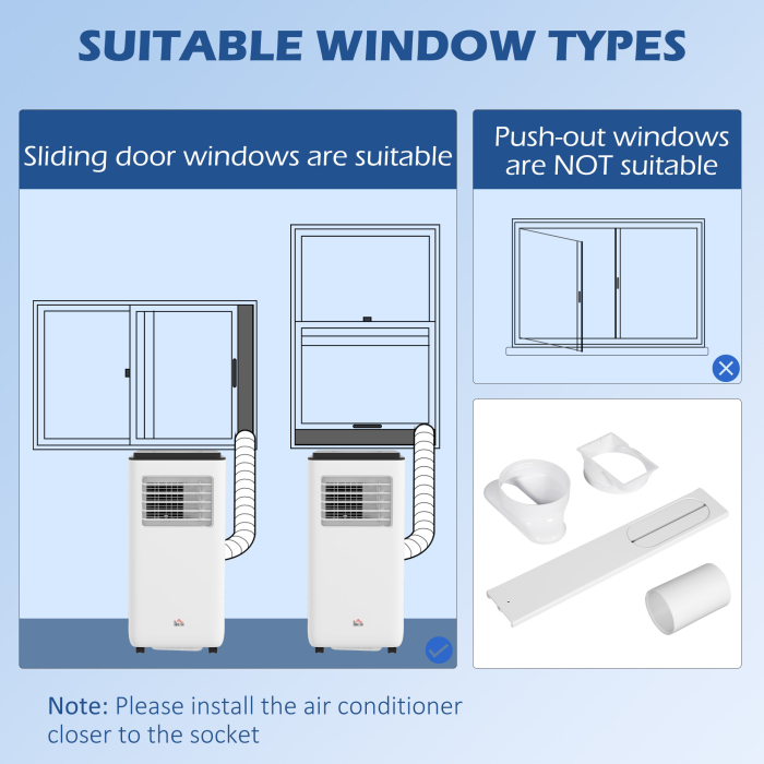  Aer conditionat portabil 750W cu 5 moduri si 2 viteze, din ABS si otel, 33x28x70,4 cm, alb [9]