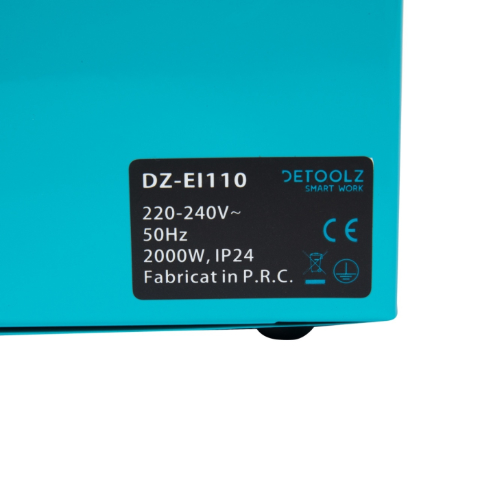 Aeroterma Electrica Industriala Detoolz DZ-EI110, 25/1000/2000W, Carcasa Metal, Elemente Otel Inoxidabil [5]