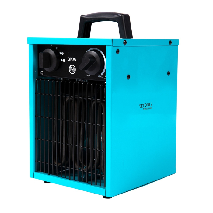 Aeroterma Electrica Industriala Detoolz DZ-EI111, 25/2000/3000W, Carcasa Metal, Protectie Supraincalzire [4]