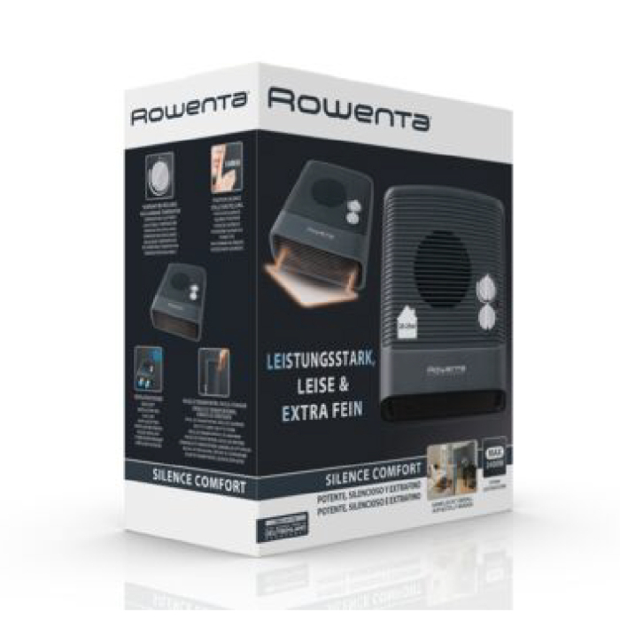 Aeroterma Rowenta SO5115, 2400 W, 2 trepte de putere, Functie Silence, Treapta de aer rece, Termostat mecanic, Negru [8]