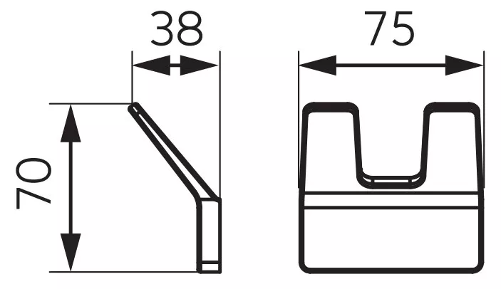Agatatoare dubla Fdesign Piazza, pe perete, metal, negru, FD6-PZA-08-11 [2]
