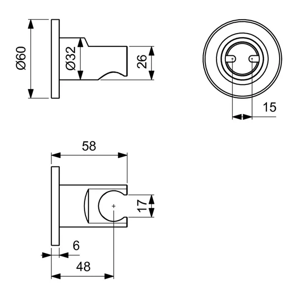 Agatatoare dus Ideal Standard Ideal Rain Round negru mat [2]