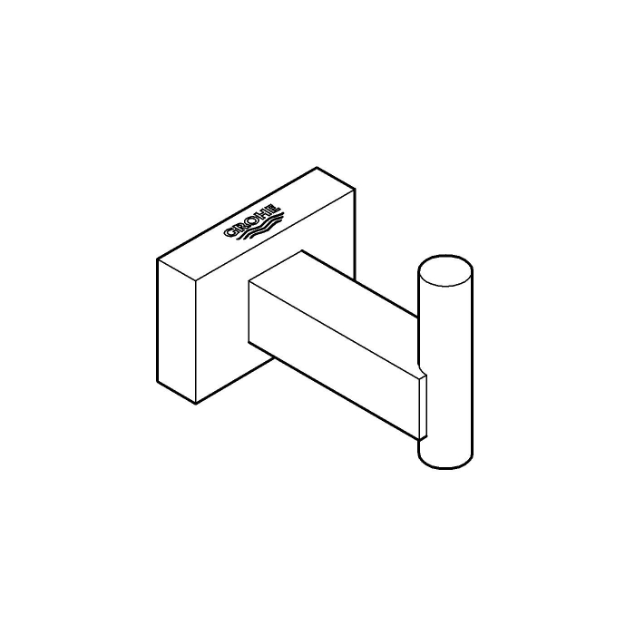 Agatatoare Grohe 40511DC1, Essentials Cube, pe perete, metal, mat, otel satinat [4]