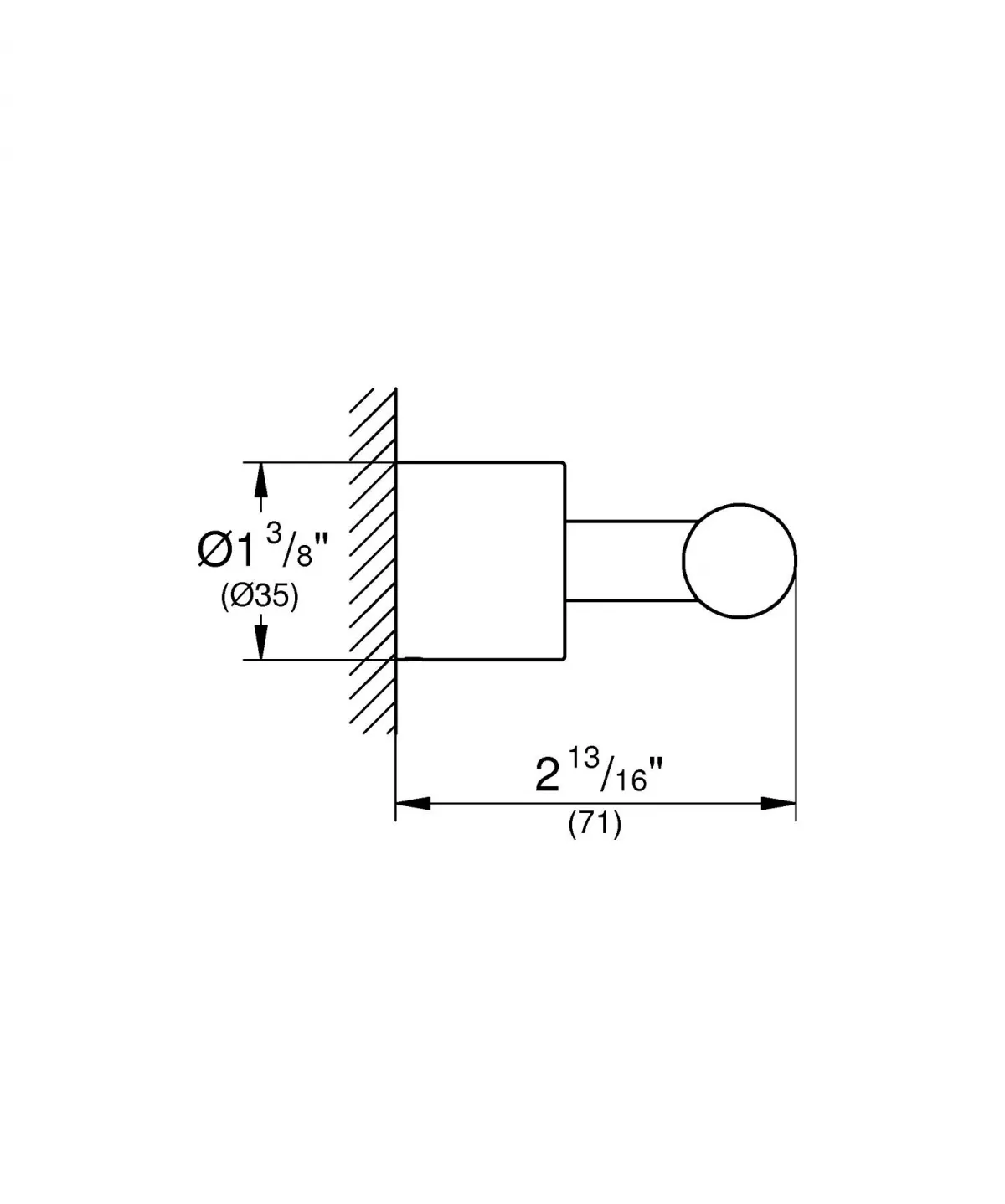 Agatatoare Grohe SPA Atrio, pe perete, metal, mat, grafit, 40890AL0 [3]