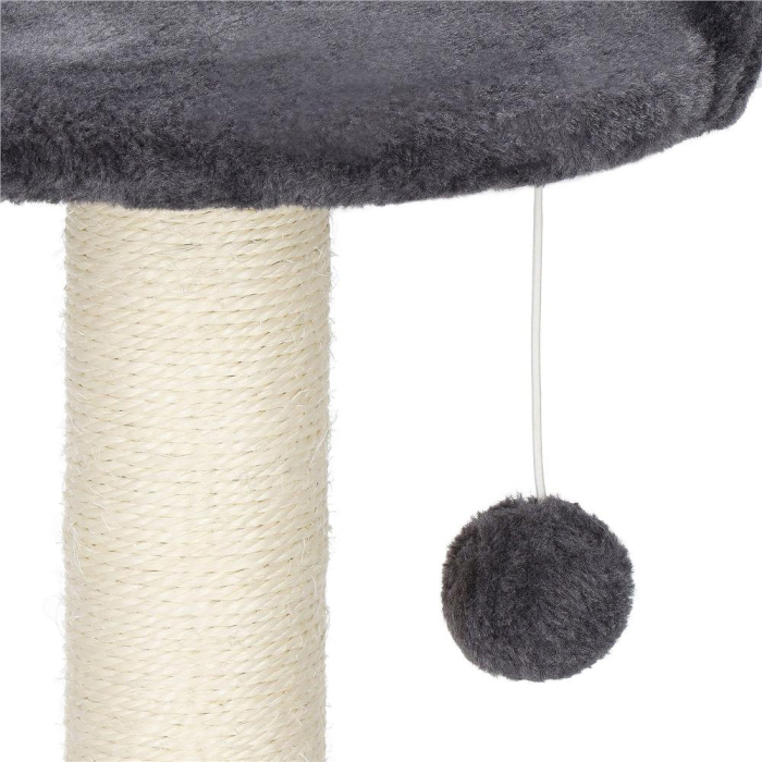 Ansamblu joaca pisici loc zgariat ascunzatoare culcus minge, 67 cm, stalpi sisal, crem [11]