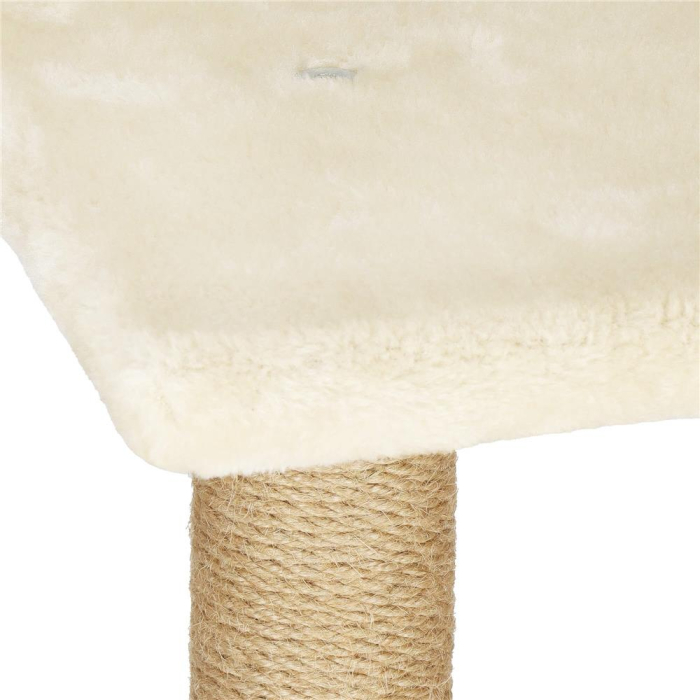 Ansamblu joaca pisici loc zgariat ascunzatoare culcus mingi, 136 cm, stalpi sisal, crem [8]
