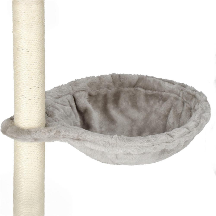 Ansamblu de joaca pentru pisici, cu loc pentru zgariat, ascuns, culcus, soricei, 108cm, gri [10]