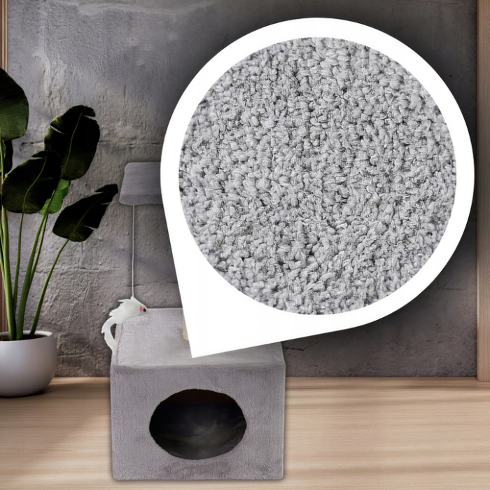 Ansamblu joaca pisici loc zgariat ascunzatoare platforma sisal, 62 cm, stabil, gri [14]