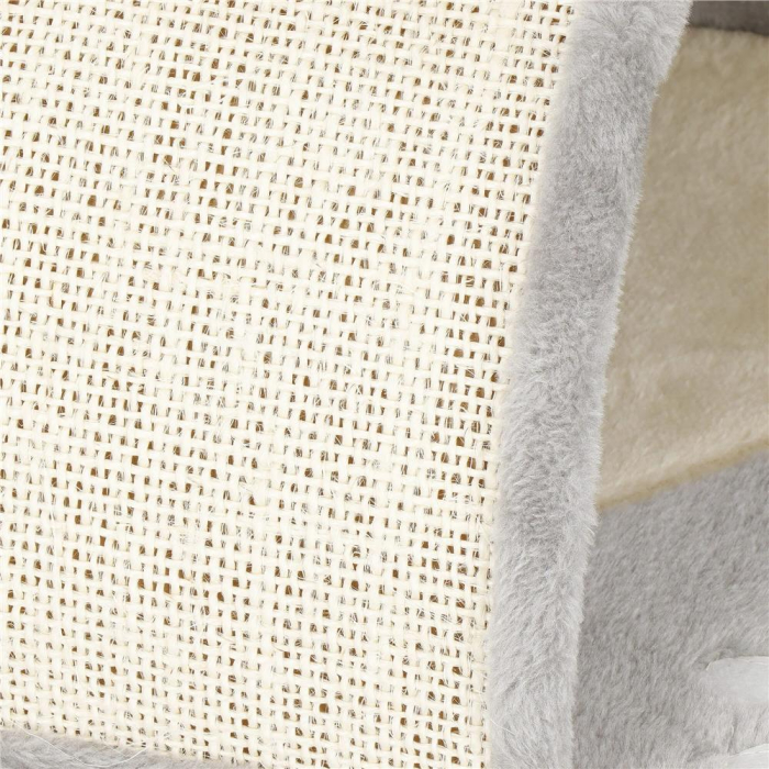 Ansamblu de joaca pentru pisici, cu loc pentru zgariat, culcus, minge, 47cm, crem [3]