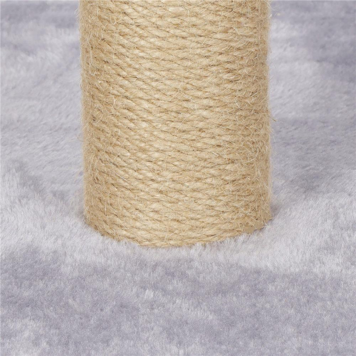 Ansamblu de joaca pentru pisici, cu loc pentru zgariat si sfoara, 103cm, gri [6]