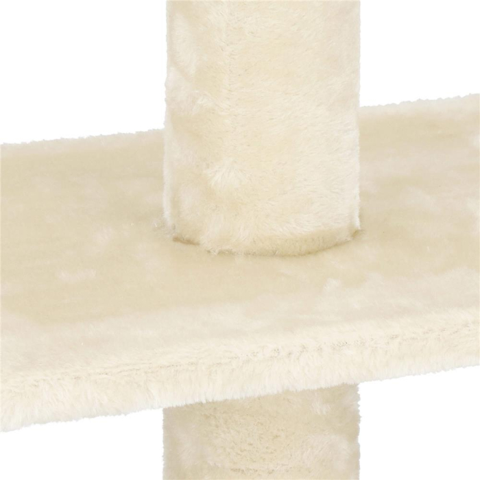 Ansamblu de joaca pentru pisici, tip stalp de catarat pana la tavan, inaltime reglabila, 240 - 265 cm, bej [17]