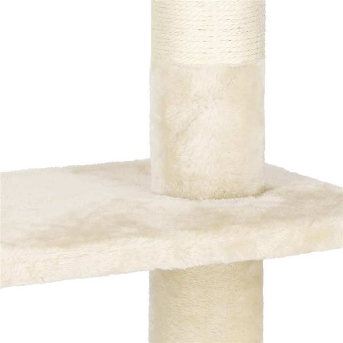 Ansamblu de joaca pentru pisici, tip stalp de catarat pana la tavan, inaltime reglabila, 240 - 265 cm, bej [15]