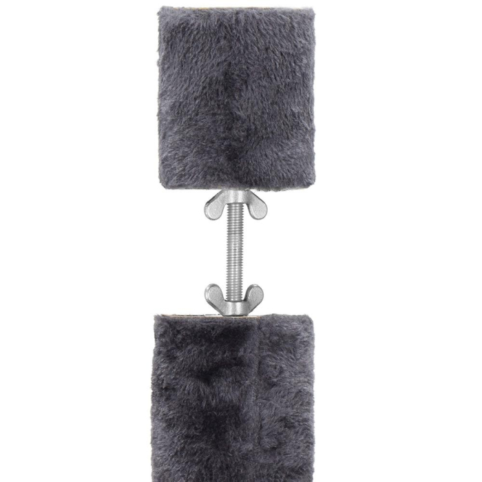 Ansamblu de joaca pentru pisici, tip stalp de catarat pana la tavan, inaltime reglabila, 240 - 265 cm, gri inchis [11]