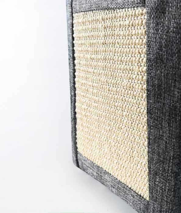 Ansamblu joaca pisici casuta pat superior jucarie inclusa, 42x42x30 cm, stalpi sisal, bej [6]