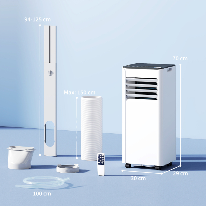  Aparat de aer conditionat portabil 7000 BTU: Racire, Dezumidificator, Ventilator, Mod Noapte. [3]