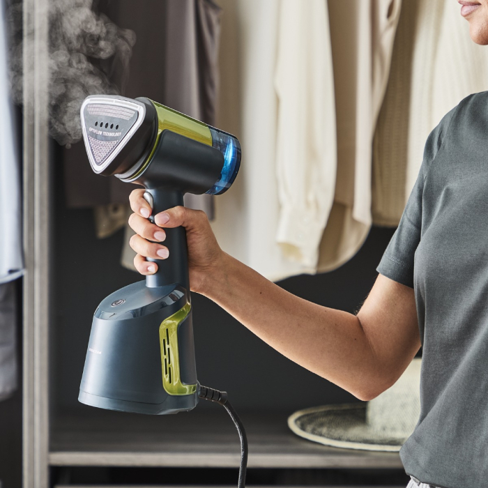 Aparat de calcat vertical cu abur Tefal AeroSteam DT9810F0, 1400W, functie de aspirare cu 3 niveluri, recipient apa detasabil 100 ml, autonomie 6  [12]