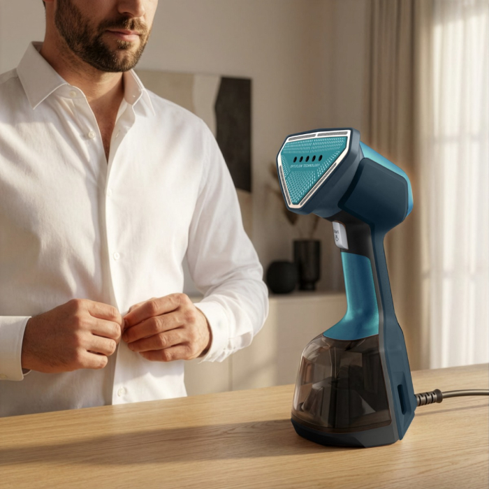 Aparat de calcat vertical cu abur Tefal AeroSteam Elite DT9920F0, 1400 W, abur variabil 0-20 g/min, aspirare 360°, 3 moduri, rezervor apa 200 ml, aut [3]