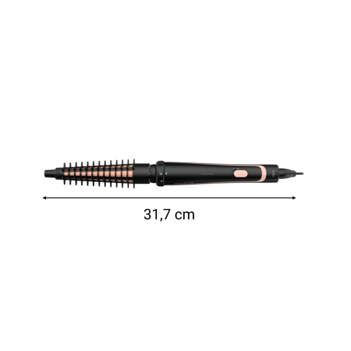 Aparat de coafat Rowenta Infinite Looks 14 în 1 CF4231F0, învelis Ceramic, accesoriu conic pentru bucle, perie rotunda, negru&portocaliu [7]