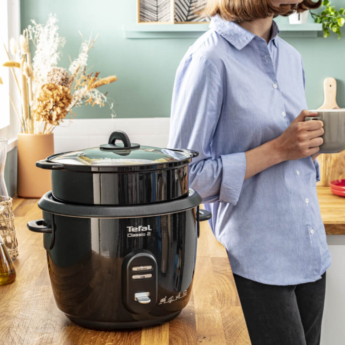 Aparat de gatit multifunctional Tefal Classic 2 RK103811, 600W, multicooker cu 3 programe de gatit, capacitte vas 5L, functie mentinere la cald,  [2]