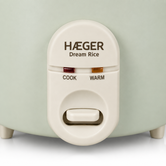 Aparat de gatit orez HAEGER DREAM RICE, Capacitate 1.8L, Putere 700W, Functii Cook si Keep Warm, Capac din sticla securizata cu supapa, Verde [3]