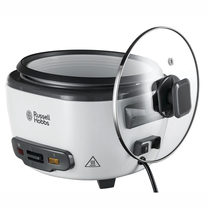 Aparat de gatit orez Russell Hobbs, capacitate mare, vas antiaderent, functie mentinere cald, indicator luminos, alb [3]