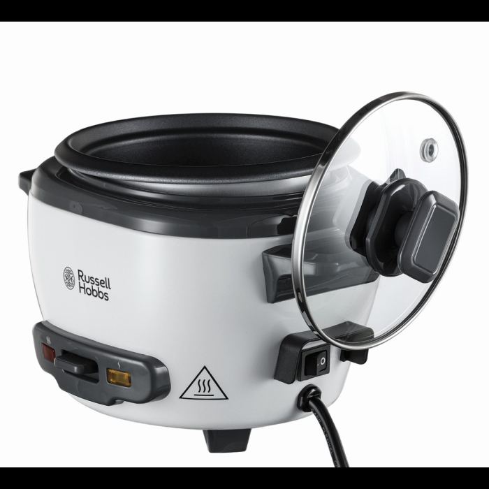 Aparat de gatit orez Russell Hobbs, capacitate mica, vas antiaderent, functie mentinere cald, indicator luminos, alb [2]
