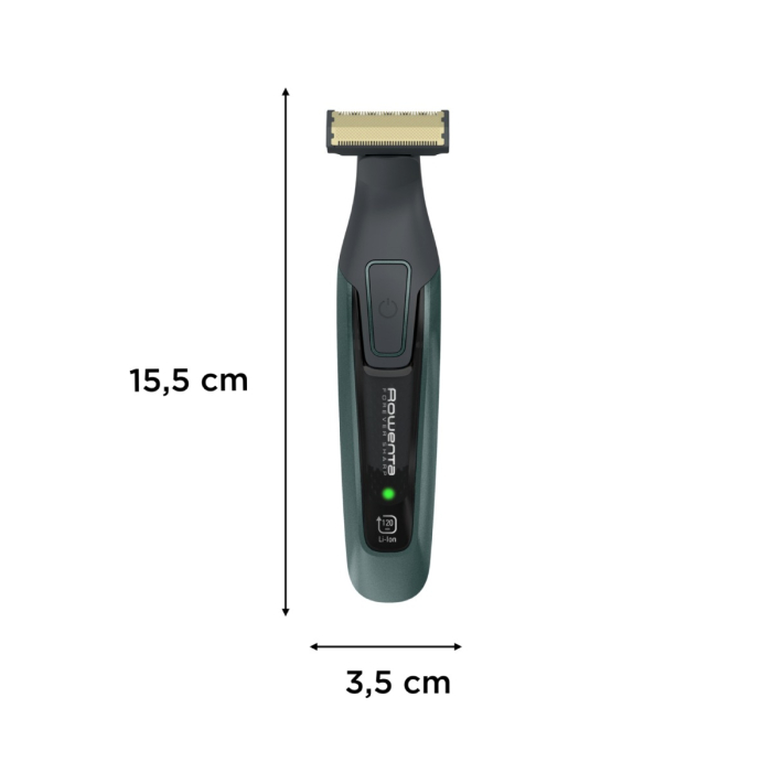 Aparat de tuns barba Rowenta Forever Sharp Comfort TN6044E0, lame din inox, utilizare fara fir, autonomie de pana la 120 min, accesoriu Skin Comfort, negru & verde [3]