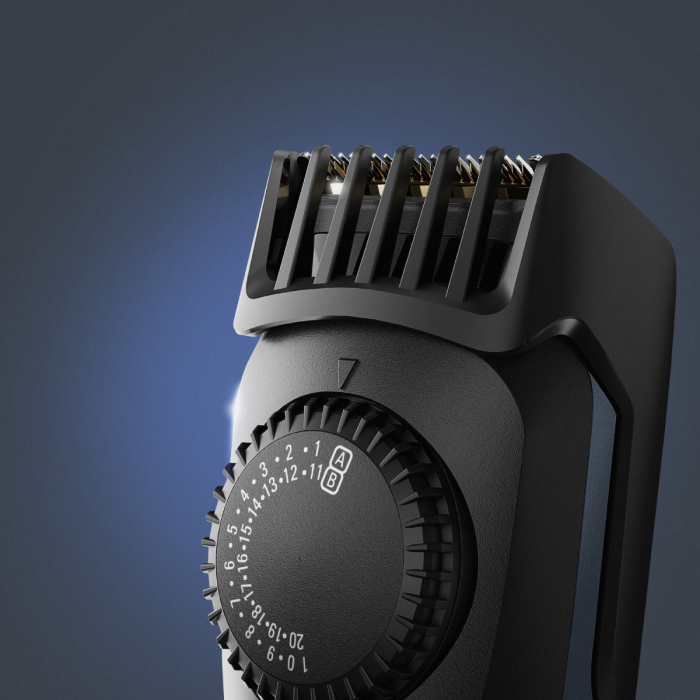 Aparat de tuns barba Rowenta Virtuo TN3804E0, autonomie 180 minute, lame cu invelis de titan, lame din inox, 6500 rpm, negru & albastru [8]