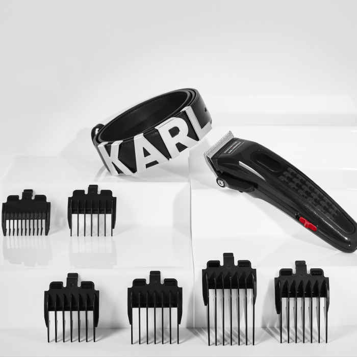 Aparat de tuns parul Rowenta x Karl Lagerfeld Perfect Line TN152LF0, lame inox, 6 piepteni, 5200 rpm, negru [14]
