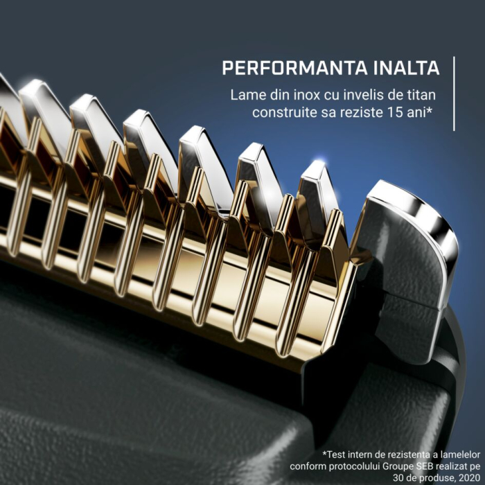 Aparat de tuns parul si barba Rowenta Advancer TN5224E0, autonomie 120 min, 2 piepteni reglabili, pana la 29 de lungimi, 0.5 - 30 mm, setare precizie 1 mm, indicator baterie LED, husa inclusa, negru [6]