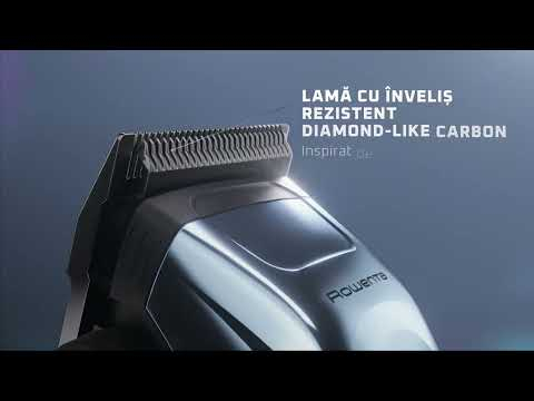 Aparat de tuns pentru contur si detalii Rowenta Barber Experience TN1851E0, lame inox, 6500 rpm, autonomie 90 minute, 0.5 - 5 mm,incarcare rapida, negru & gri [2]
