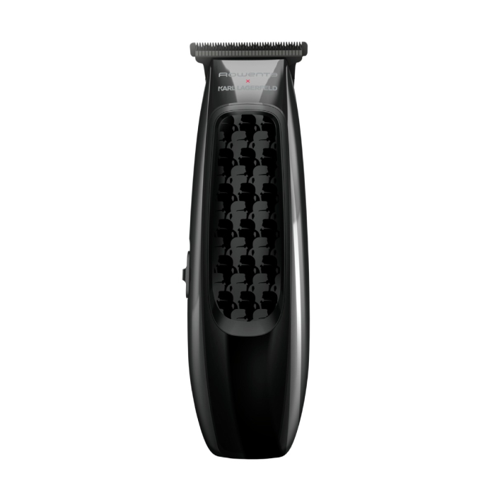 Aparat de tuns Rowenta x Karl Lagerfeld Barber Experience TN185LE0, 6500 rpm, autonomie 90 min, 5 piepteni ficsi, lame inox, baza de incarcare, indicator LED, negru & gri [3]