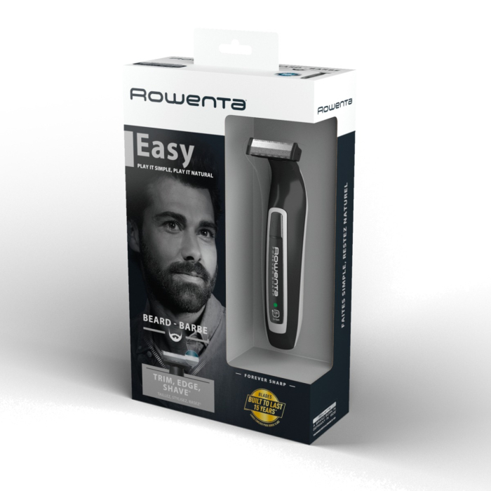 Aparat hibrid de tuns, conturat si barbierit Rowenta Forever Sharp TN6000F5, wet&dry, lame inox cu tehnologie de autoascutire, 3 piepteni, negru [13]