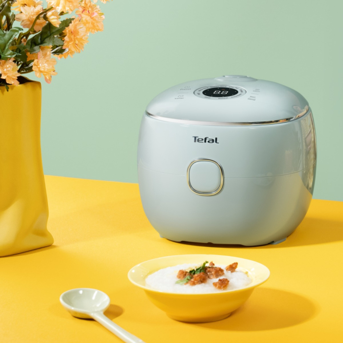 Aparat multifunctional de gatit orez Tefal Pop RK5354E0, 350 W, capacitate 0.7 L, 8 programe, tehnologie digitala, functie mentinere la cald, verde [4]