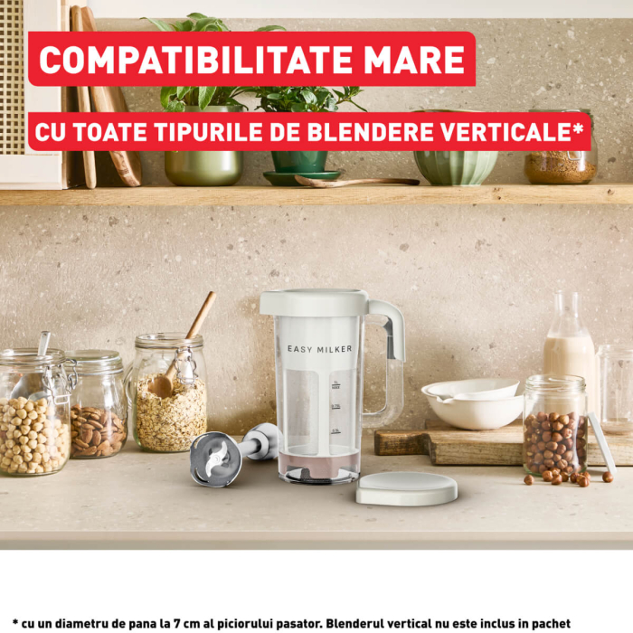 Aparat pentru preparat lapte vegetal Tefal Easy Milker VZ700AE0, 1 L, baza detasabila, crem [5]