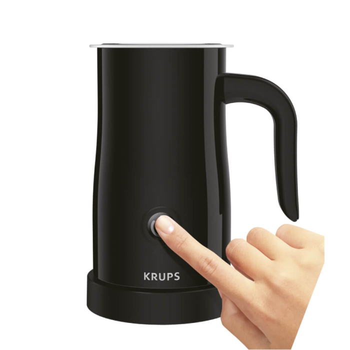 Aparat pentru spumat laptele Krups XL100810, 150 ml, 500 W, baza rotativa, invelis antiaderent, Negru [5]