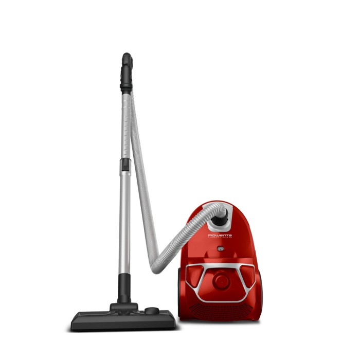 Aspirator cu sac Rowenta Compact Power parquet RO3953EA, 900W, Clasa A, Tub telescopic din metal, Sac Hygiene+, Rosu [8]