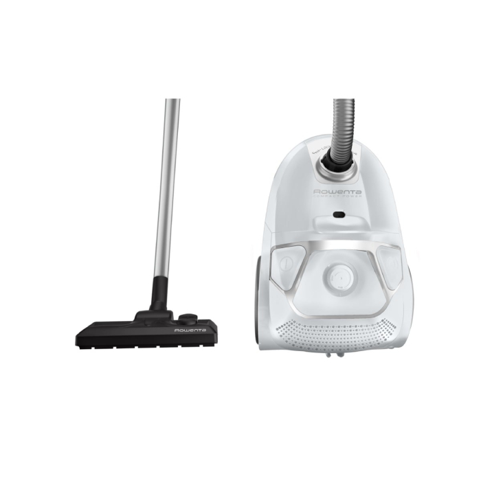 Aspirator cu sac Rowenta Compact Power RO3927EA, 750W, filtrare 2 nivele 99.98%, recipient sac 3L, raza de operare 8.8m, alb [5]