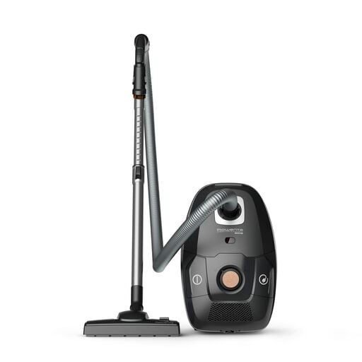 Aspirator cu sac Rowenta Green Force Effitech Total Clean RO6189EA, 400W, 3 niveluri de filtrare, lungime cablu 8.4m, recipient praf 4.5L, perie EasyBrush, indicator umplere sac, Negru [2]