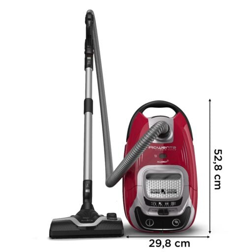 Aspirator cu sac Rowenta Silence Force 5* RO7473EA, motor Effitech, 400W, accesorii Animal Care, 3 niveluri de filtrare, Rosu [4]