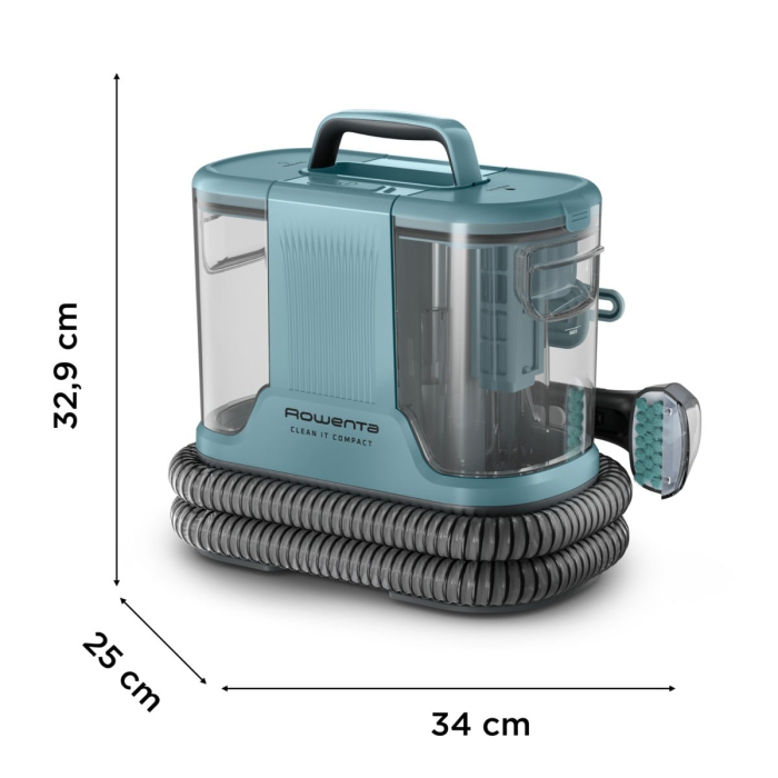 Aspirator cu spalare Rowenta Clean IT Compact IN3021F0, 400W, rezervor apa & detergent 1.4L, rezervor apa murdara 0.85L, functie autocuratare, accesoriu spatii inguste, detergent inclus, verde [11]