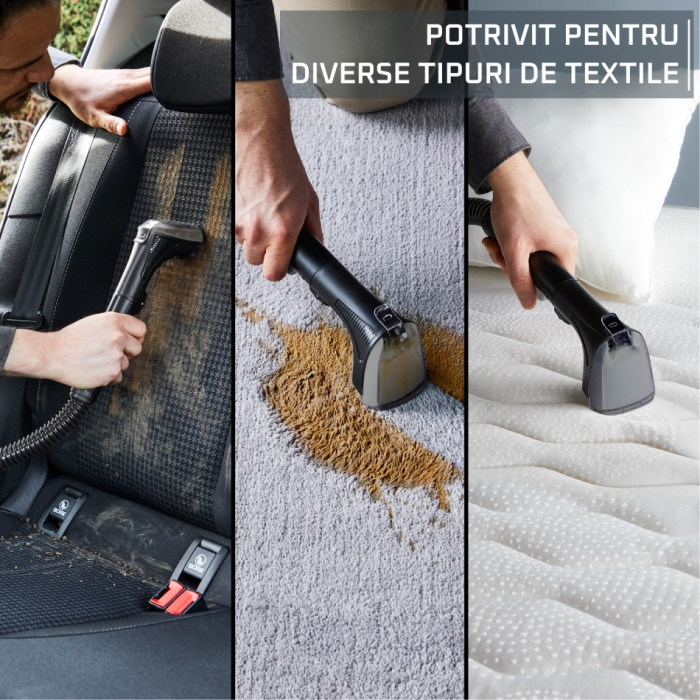 Aspirator cu spalare Rowenta Clean IT IN5011F0, 400W, rezervor apa & detergent 1.8L, rezervor apa murdara 1.5L, functie autocuratare, accesoriu spatii inguste, detergent inclus, portocaliu & negru [6]